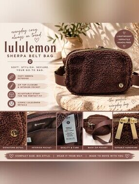 Lululemon Everywhere Belt Bag 1L - Plush Sherpa/Fleece